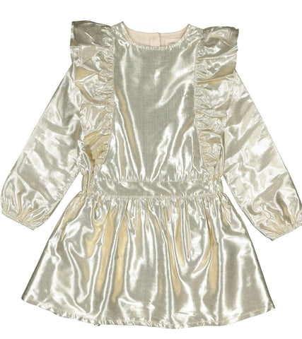 LOUIS LOUISE Guillemette Gold Lame Dress