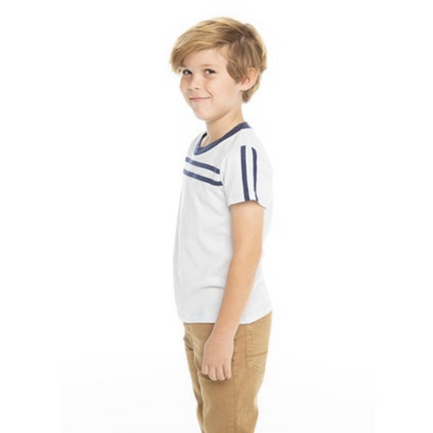 CHASER Boys’ Striped Short Sleeve T Shirt