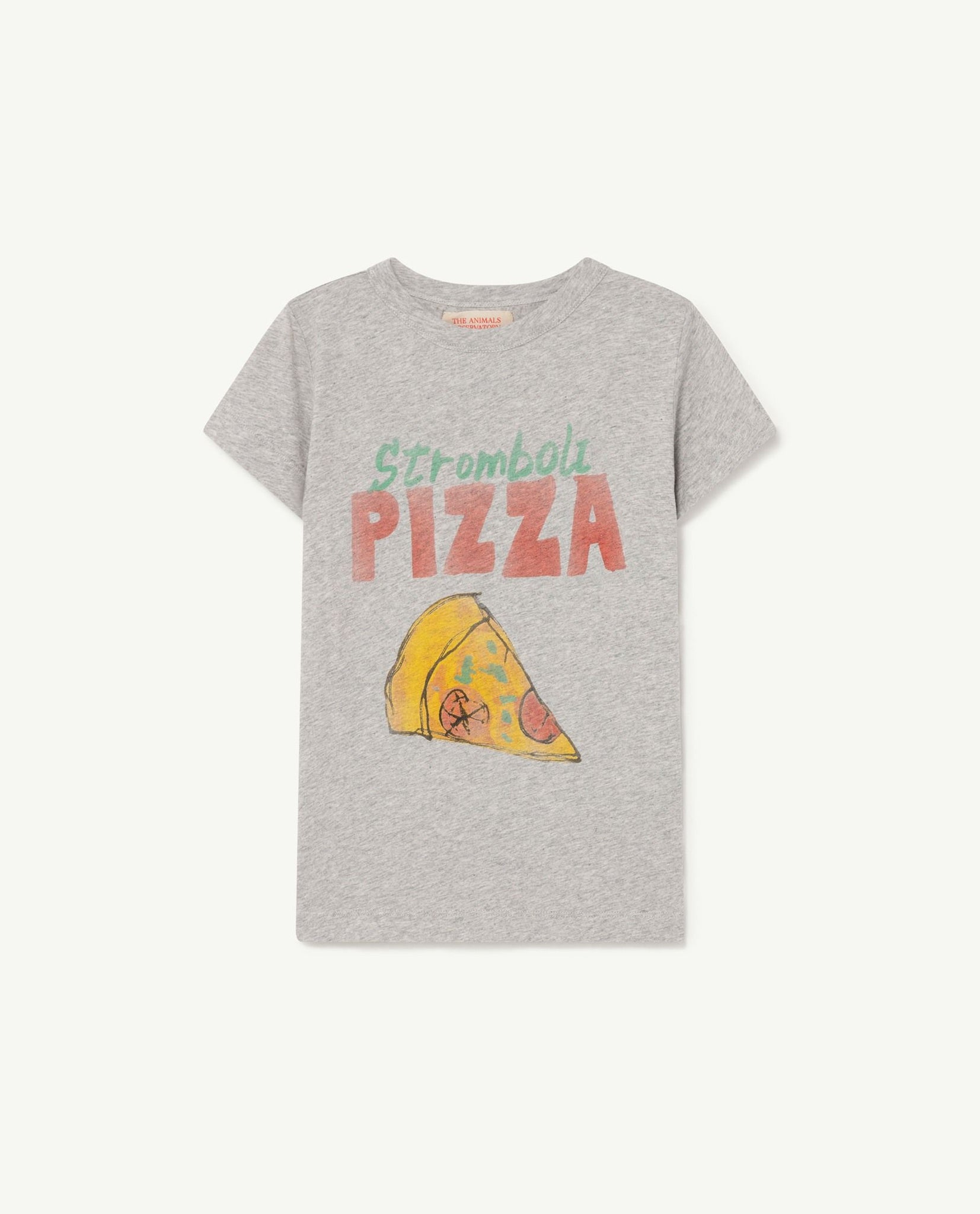 The Animal Observatory - Grey Pizza Hippo T-Shirt