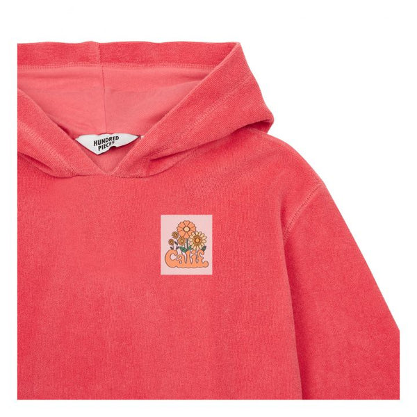 Hundred Pieces - Organic Terry Cloth Hoodie - Coral