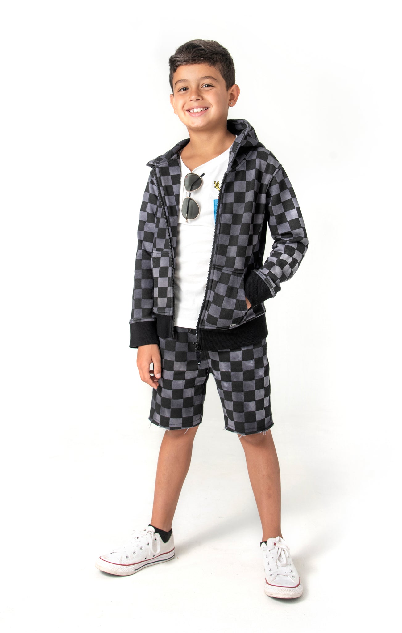 Appaman - STRIVERS HOODIE - BLACK CHECK